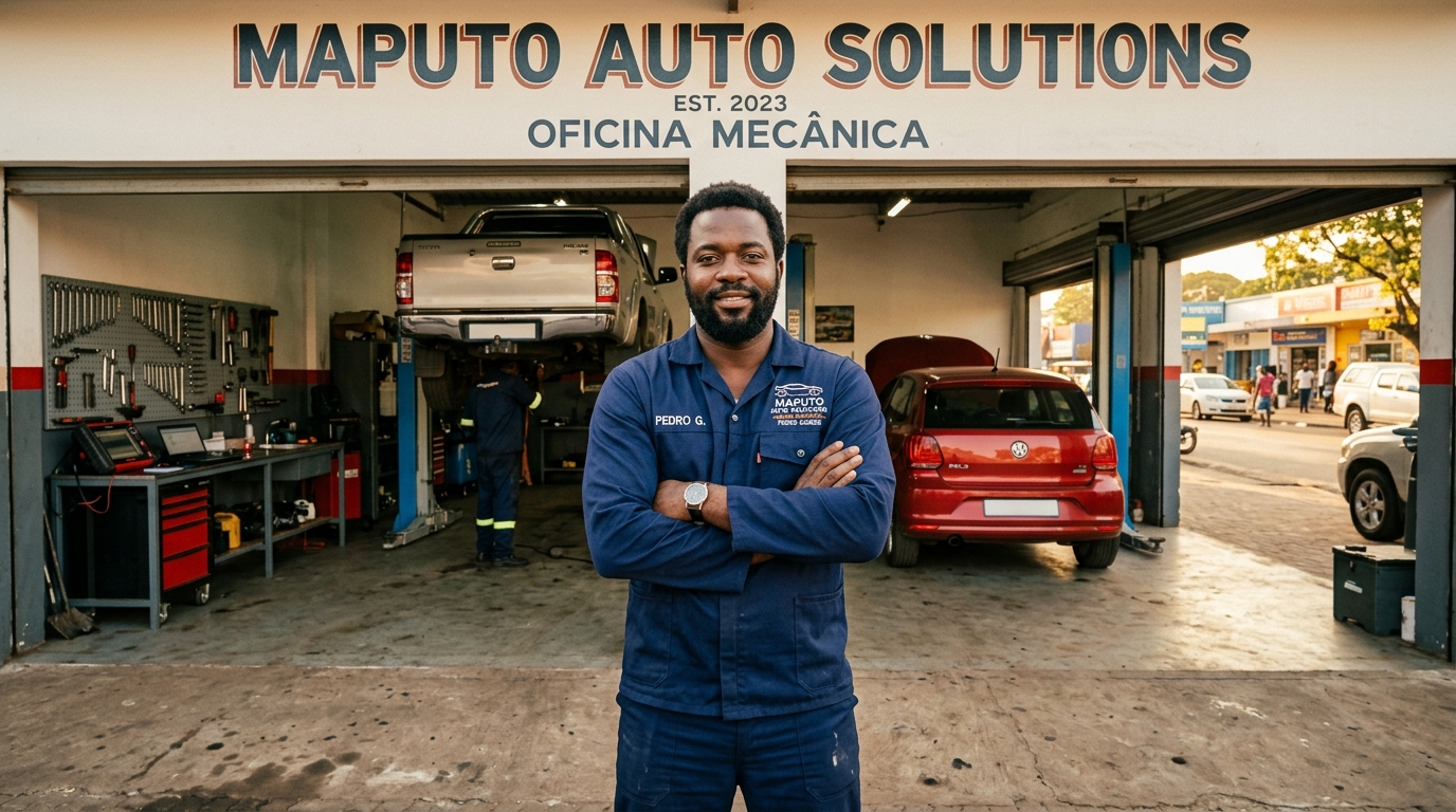 Entrepreneur at auto repair work…