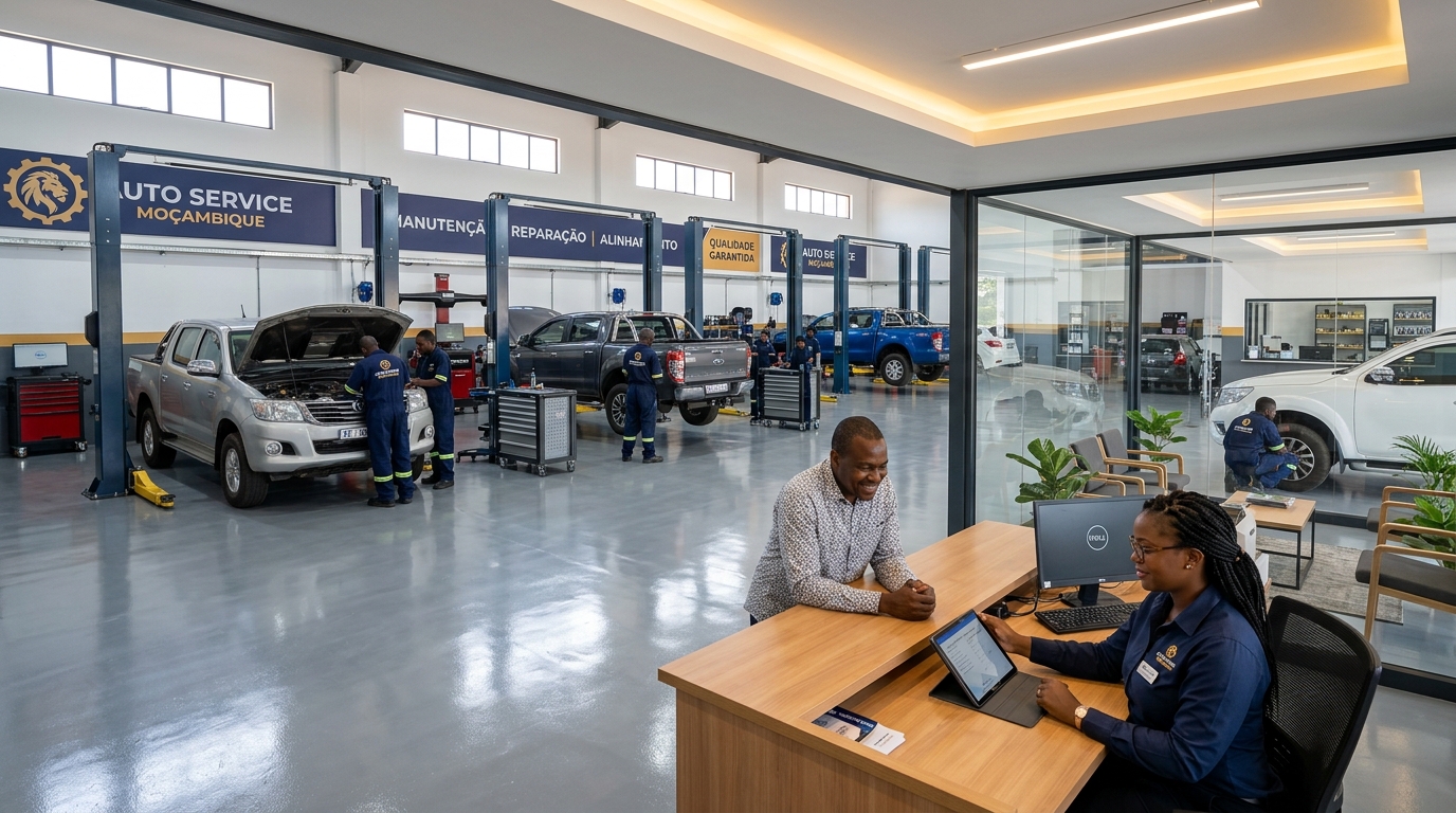 Mechanics working in workshop re…