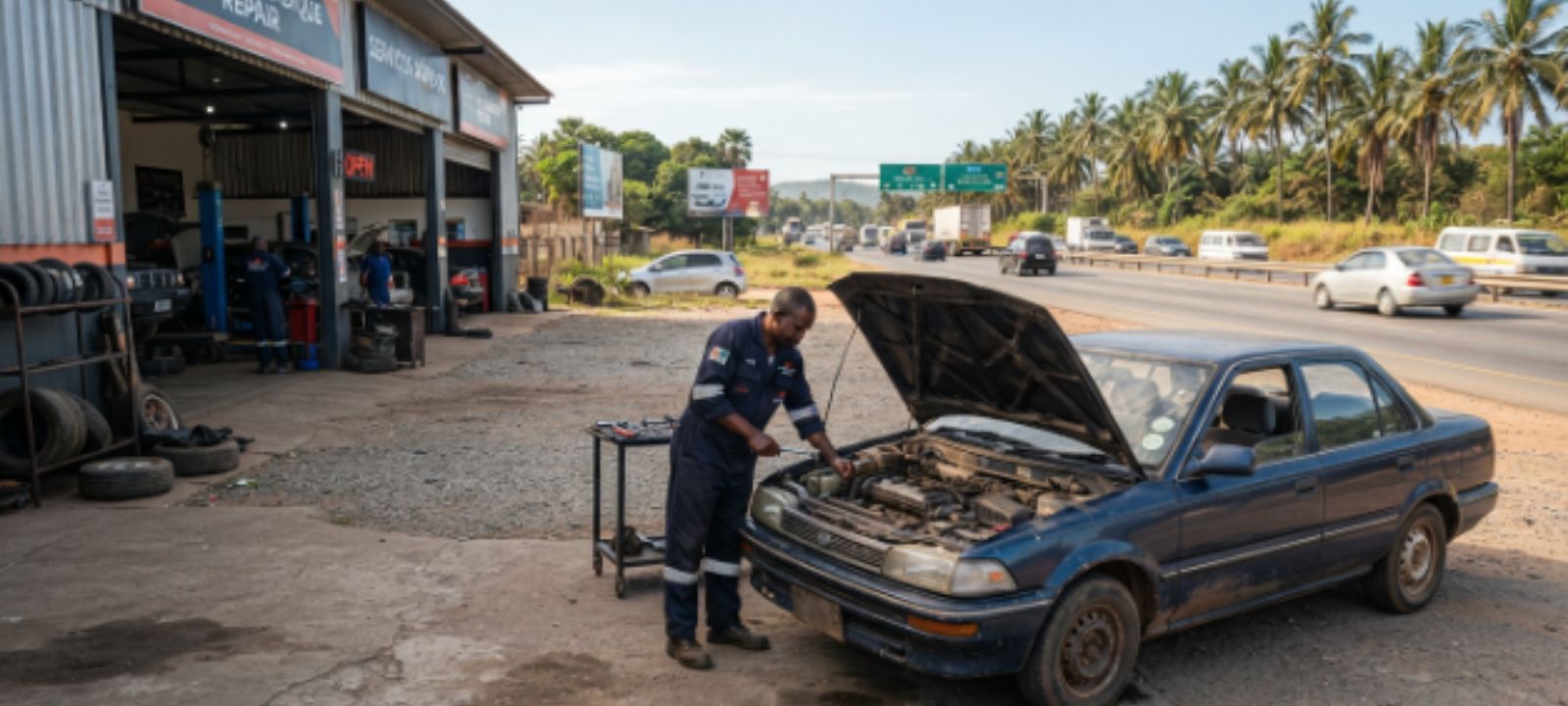 Oficina Mecânica Perto da Circular de Maputo Assistência Rápida na Rota Mais Movimentada